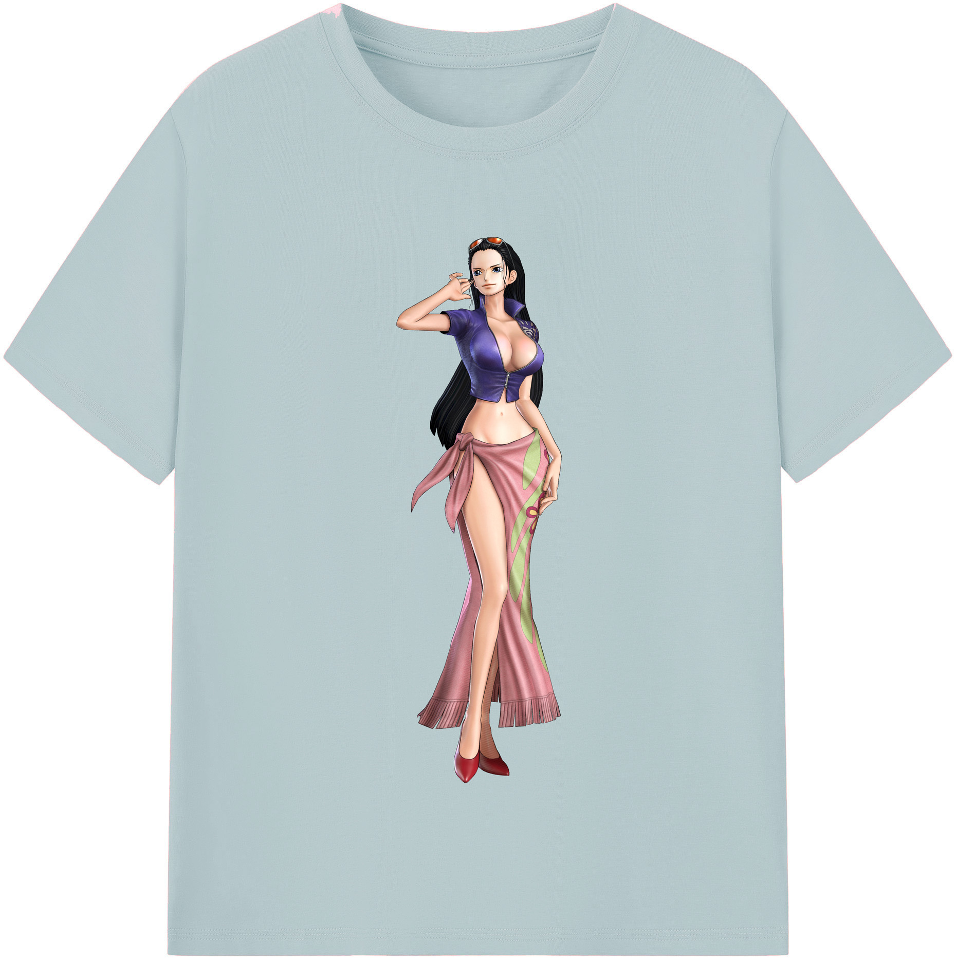 ワンピース ニコ・ロビン ONE PIECE Nico Robin 綿100％半袖Tシャツ（フロントプリント）